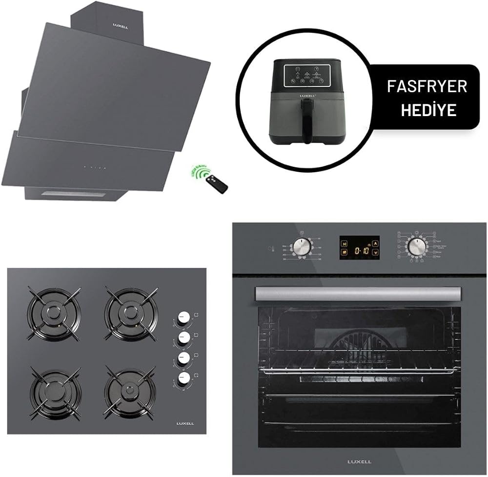 Luxell Opall15 Prog. Gri Ankastre Set/Fasfryer Hediyeli