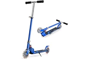 ‎COSTWAY COSTWAY Kinder Roller mit LED Rädern, Kinder Scooter ab 4 Jahre, Cityroller höhenverstellbar, Kinder Kickscooter Tretroller für Junge und Mädchen