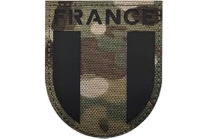 Ohrong Patch infrarouge réfléchissant avec drapeau de l'armée nationale française - Emblème tactique militaire, paintball - Pour voyage, sac à dos, chapeaux, vestes (CP)