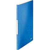 Leitz WOW A4 Presentation File, Metallic Blue, 20 Transparent Bags, 40 A4 Page Capacity, 46310036