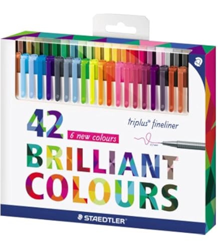 STAEDTLER 3001-6 Feutres Double Pointe De Coloriage Aquarellables Assortis - Pointe Pinceau 1-6 Mm - Pointe Fine 0,5-0,8 Mm - Edition Design Journey - Etui Carton - 3001 C6-3