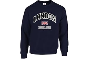 Graphic Impact Inspired London England Flag Culture Souvenir Travel Sweatshirt