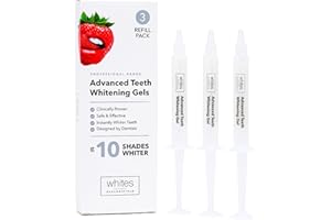 Whites Beaconsfield Teeth Whitening Gel Refills – 3 Gels for Whites Teeth Whitening Kit, 10 Minute Quick Results, Up to 10 Shades Whiter, No Sensitivity, Vegan Friendly, Safe & Convenient