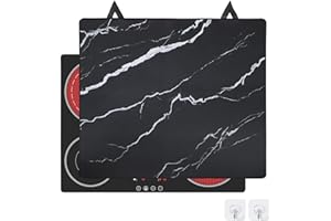 LIFEDYLUK Copri Piano Cottura a Induzione 62x53 cm, Copertura del Piano Cottura Elettrico, Tappetini per Piani Cottura a Induzione, Tappetino Protezione per Stufa in Vetro Antiscivolo