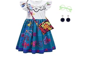 Berich Encanto Mirabel Costume Outfit Kids Halloween Dress up Girls Fancy Dress