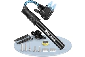 CYCLESPEED Mini Bike Pumps with Presta & Schrader Valve，Hand Mini Pump, Portable Inflator Pump with Repair Kit，Fast Tyre Inflator Pump Road and Mountain Bikes, Balls etc