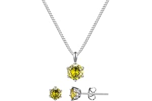 murtoo Necklaces for Women Birthstone Necklace and Earrings Sets Jewellery Sets with Gift Box,Christmas birthday anniversary jewellery gifts for women,Valentine gifts for her