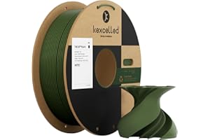 kexcelled 2.85mm Matte PLA Olive Green Filament Frosted Finish 3D Printing Aesthetic Material for Decor 1kg Spool Muted Tones FDM Printer Compatible