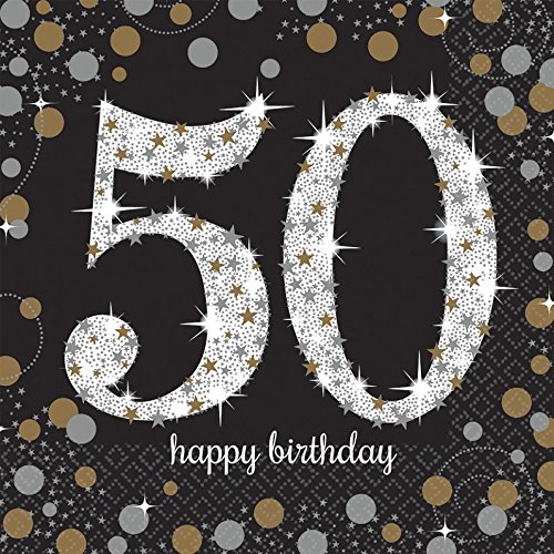 Book's Cover ofAmscan International Serviettes en papier motif 51154633cm Or Celebration 50e