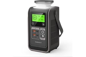 SWAREY Stazione di Alimentazione Portatile Power Bank con Batteria LiFePO4 da 192Wh Ricarica Rapida Bidirezionale da 140W Generatore Solare da 180W per Campeggio Viaggi ed Emergenze (Senza Adattatore)