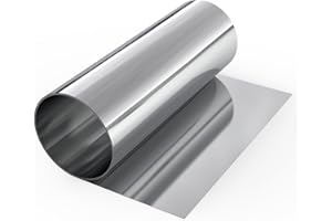 EFUTURETIME Blacha ze stali nierdzewnej, 0,2 x 1000 mm x 1000 mm, do projektu rzemieślniczego, naprawy maszyn przemysłowych, ochrony powierzchni, sprzętu elektronicznego