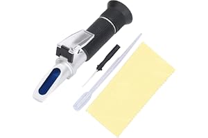 BRRNOO Brix Refraktometer Sockerinnehållsmätare Dual Scale 0-32% Brix & 1.000-1.130 SG med Automatisk Temperaturkompensation