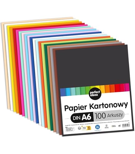 Folia Craft Block Pad - 60 Sheets Colored Paper & Photo Card, DIN A6, 15 Bright Colors
