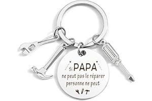 BOMEON Cadeau Papa, Porte-cles Papa, Cadeau Fete Des Peres, Cadeau Papa Anniversaire, Idee Cadeau Papa, Porte Clé Papa, Cadeau Papa Noel, Beau Papa Cadeau Original, Cadeau Beau Papa