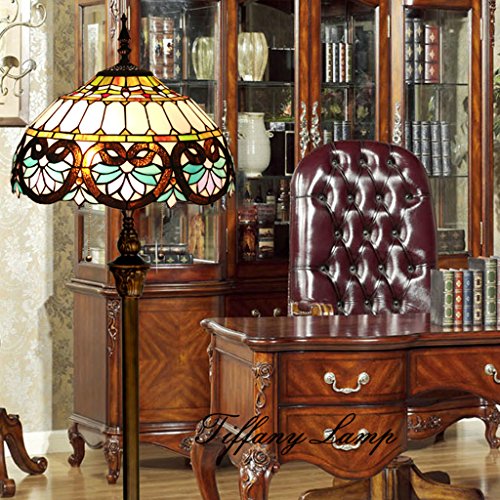 SINCERE@ 16-Zoll-Tiffany Europäischen Retro Stehleuchte Schlafzimmer Nachthochzeits-Geschenk-Dekoration Schlafzimmer Arbeitszimmer Stehlampe Minimalistische Mode
