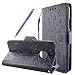 Produktbild Fraelc® Moto G5 Plus Hülle Premium Kunstleder Tasche im Bookstyle Klapphülle mit Weiche Silikon Handyhalter Lederhülle für Motorola Moto G5 Plus Indische Sonne Design Brieftasche - Lila