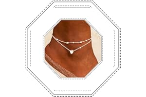 Jovono Boho Bracelet De Cheville Multicouche Coeur De Mode - Bracelet De Pied De Plage Pour Femmes Et Filles (Argent)