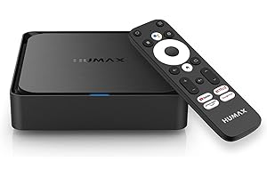 Humax A1 4K Official Android TV 11 Streaming Box with Google Voice Assistant built-in Netflix, Prime Video, Disney+, WiFi 5, Bluetooth, SD Card Slot, USB 2.0 x 2