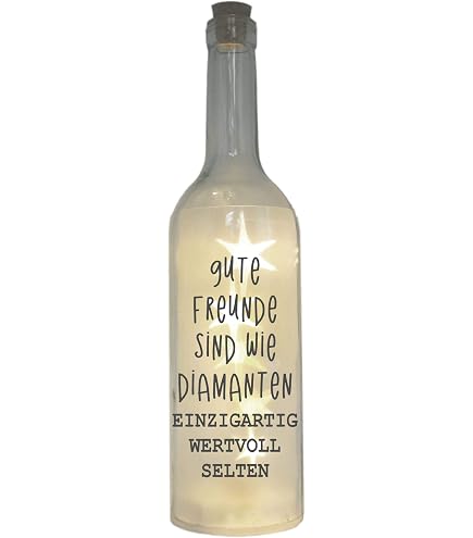 LED-Leuchtflasche 'Insel Fehmarn' - Glitzer-Deko Mit Maritimem Motiv