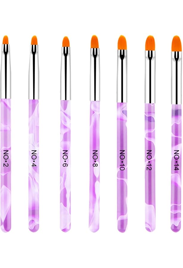 5-teiliges Nagelgel-Pinsel Set Für Nail Art – Linien, Verläufe & French Nails (UV-Gel & Acryl)