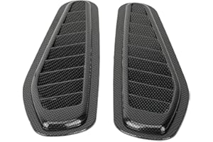 Suuonee Air Intake Shovel, Air Flow Intake Cover, 2 Pieces Carbon Style Car Decorative Airflow Suction Shovel, Bonnet Vent Hood Cover, Universal, Popular