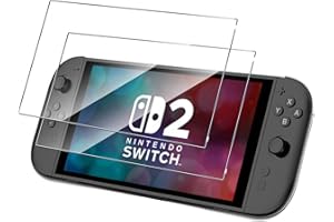 Aiziki [2 Piezas Protector de Pantalla para Nintendo Switch 2, 0.33 mm Ultra Transparente, Antihuellas, Sin Burbujas, Ultra Resistente, HD Transparente