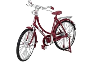 FANXIYA Velo Miniature, Figurine Vélo Jouet Maquette pour Déco et Collection, 1:10 Mini Finger Bike, VTT Freestyle à Doigt, Moto et Trottinette Miniature avec Boîte (Rouge)