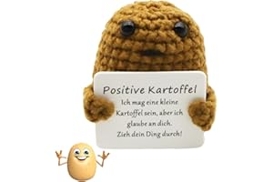 HEIGESENG Positive Potato Geschenke für Frauen,Geschenk Freundin,Abschiedsgeschenk Kollegen,Boyfriend Kreative Kleine Gift,Mini Pocket Hug Glücksbringer,Strickwolle Gestrickte Lustige Birthday Kartoffel Puppe