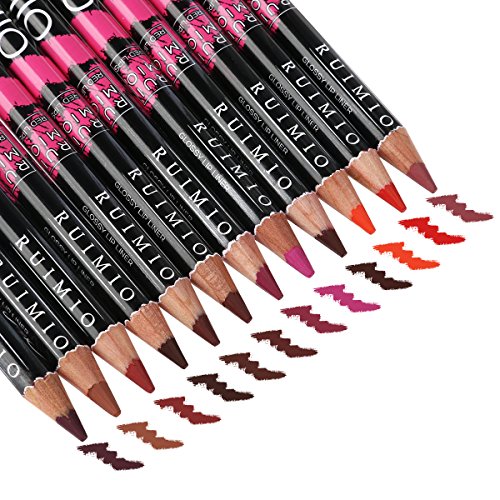 RUIMIO 12 Farben Lipliner Wasserdichtes Lip Liner Set 15cm Lippenkonturenstift - 4
