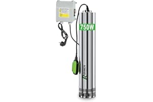 RIBIMEX Pompa sommersa per pozzi 4 turbine 750W