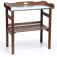 myGardenlust Pflanztisch für Garten Balkon und Terrasse - Gartentisch mit Ablage aus Kiefern-Holz - Blumentisch…