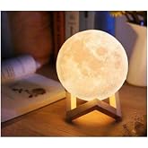 3d Standlı Ay Gece Lambası Dekoratif K&uuml;re Led