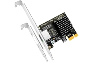 GLOTRENDS LE8105 Carte réseau 2.5Gb PCIe pour PC de Bureau, Port LAN RJ45 Gigabit Ethernet 2500/1000/100 Mbps, Interface PCIE X1, Support Standard et Profil Bas