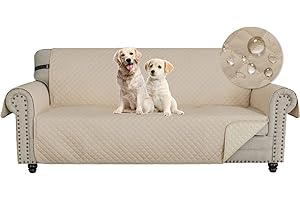 ‎YSTYLE Ystyle Sofa Überzug 3 Sitzer - wasserdichte Sofabezug Mit Armlehnen, Sofaschoner rutschfest, Sofaüberwurf, Couch Überzug, Sofaschutz, Sofa Cover Protector Für Haustier Katze Hunde, Beige