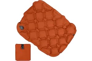 SUWIWKKOA Inflatable Seat Cushion, Portable Travel Seat Cushion for Camping for Camping Boating Concerts Hiking Office Chair Airplane, Outdoor Stadium(orange)