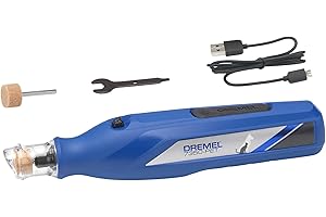 Dremel 7350 Pet 3.6V Cordless Multiherramienta para limado de uñas de mascotas fácil de usar, silencioso y ligero con 2 accesorios de esmerilado, 1 protector de seguridad y 1 cable USB