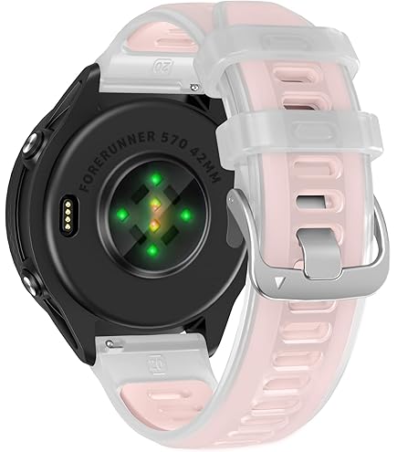 Niboow Cinturino Magnetico In Silicone 20mm Per Garmin Forerunner 570, 165, Approach S50/S44, Vivoactive 6/5, Venu Sq 2 E Vívomove Trend