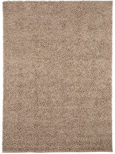 benuta Shaggy Hochflor Teppich Swirls Taupe 160x230 cm | Langflor Teppich für Schlafzimmer und Wohnzimmer