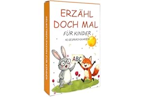 Oizemori 40 Erzählkarten für Kinder, Gesprächskarten für Kinder, 40 Fragen zum Alltag – Förderung von Selbstreflexion & Eltern-Kind-Beziehung – Gesprächsanreize & Pädagogisches Material für Zuhause