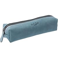 Gusti Federmappe Leder - Addison Schlampermäppchen Mäppchen Federmäppchen Stifteetui Blau