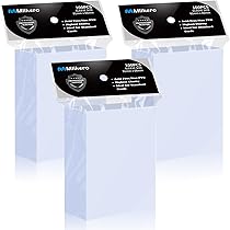Mlikero 1000 Stück Weiche Sammelkartenhüllen, 66 x 91 mm Standardgröße Sammelkarten