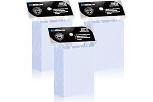 ‎MLIKERO Mlikero 300 Stück Standard Soft Kartenhüllen, Transparente Kartenhüllen Passend für MTG Karten, Sammelkarten, Sportkarten, Karten Hüllen 66 x 91 mm