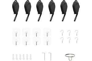 Yunseity VR-kabelhantering, 6-pack infällbart takrullsystem med krokar och skruvar för 2, Rift, Rift S, ventilindex, Vive, länkkabel (VR-kabelkrokar (6-pack).)