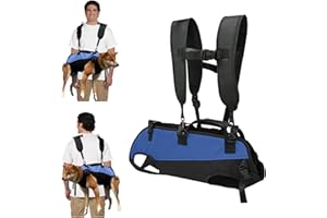 PETCUTE Harnais de Levage pour Chien de Grande Taille,Respirante Sac de Transport pour Chien avec Poignée,Sac à Dos Réglable pour Chien Âgé, Blessures Articulaires,Chiens Souffrant D'arthrite
