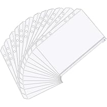 Protège-pages Transparents Pour Classeur M5 - 10 Pochettes à 5 Anneaux - Pour Cartes, Photos, Tickets, Autocollants
