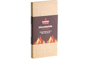 Kamino-Flam Piastra Refrattaria Camino, Marrone, 250 x 124 x 20 mm