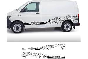 HASWEX Autocollants de Voiture, pour VW Caravelle Multivan California Transporter T3 T4 T5 T6 Accessoires Camper Van Mountain Vinyl Decal