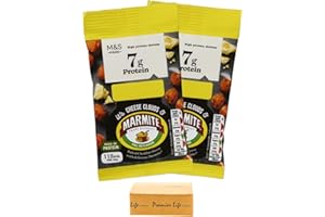 M&S Protein Snacks Cheese & Marmite Clouds, High Protein Snack, 20g, In Premier Life Store Box (2 Pack)