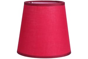 Longzhou Paralume, E14 Paralume in Tessuto di Stoffa di Colore Puro Paralume per Paralume da Parete Mini Lampada da Comodino da Comodino(Rosso)