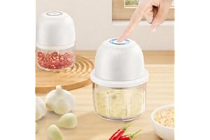 BEST OF SIGNATURE COLLECTION 2 in 1 Electric Mini Garlic Chopper, More Powerful Wireless Garlic Press Chopper,Portable 350ml Cups Garlic Blender For Vegetable,Fruit,Waterproof Silicon Surface 350ML
